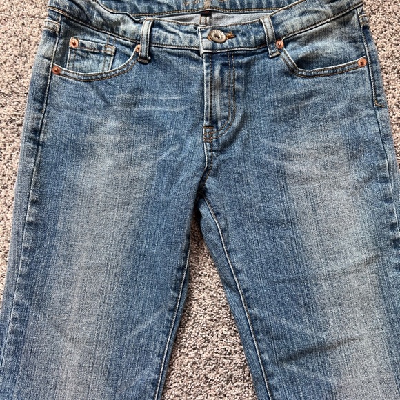 7 For All Mankind Light Wash Low Rise Zip Fly Flare Leg Jeans Women’s Size 29 - Picture 2 of 11